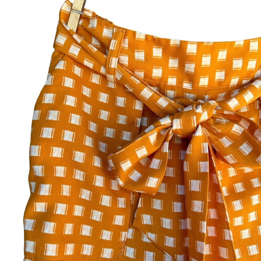 A New Day Orange White Pockets Dress Shorts Women’s Size S - Picture 4 of 15